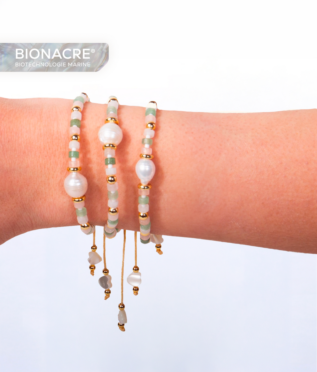 Lot de 3 bracelets de perles véritables