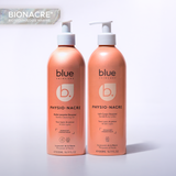 Rituel Douceur Physio Nacre comprenant l’huile lavante douceur et le lait corps douceur pour nettoyer, hydrater et apaiser la peau au quotidien.